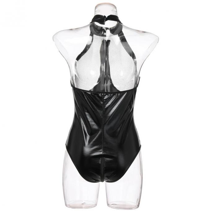 Mesh Lingerie Sex Babydoll Erotic de cuero atractivo erótico Teddy Corset Zipper Sexy Lingerie