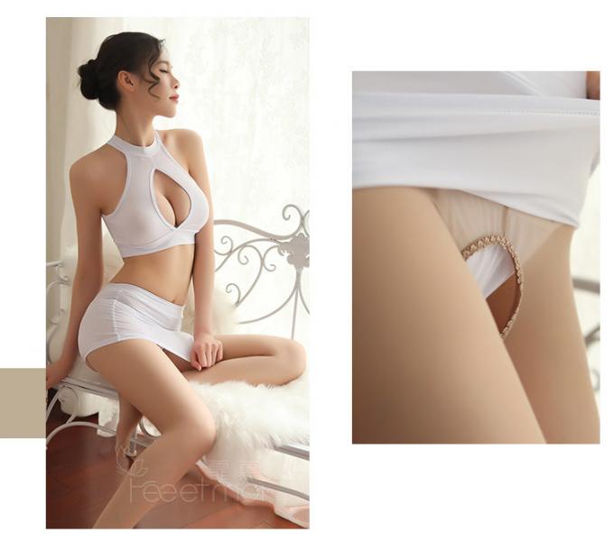 Lencería sexy caliente del anuncio 4new de las mujeres sin mangas transparentes de alta calidad superiores del mono Fioyia005