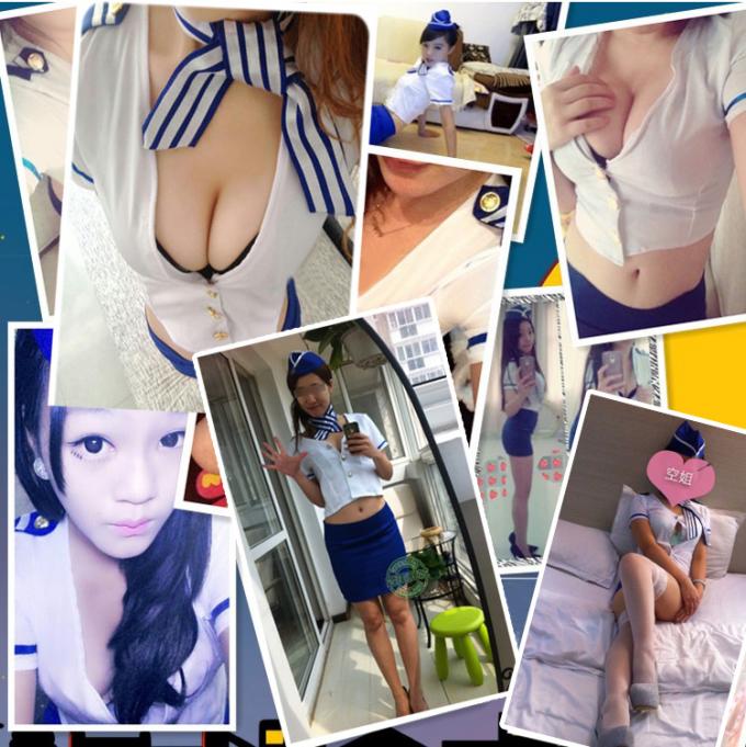 Uniforme atractivo de Cosplay de la lencería sexy de Sexy Costumes Uniform de la azafata para las mujeres Lingrie