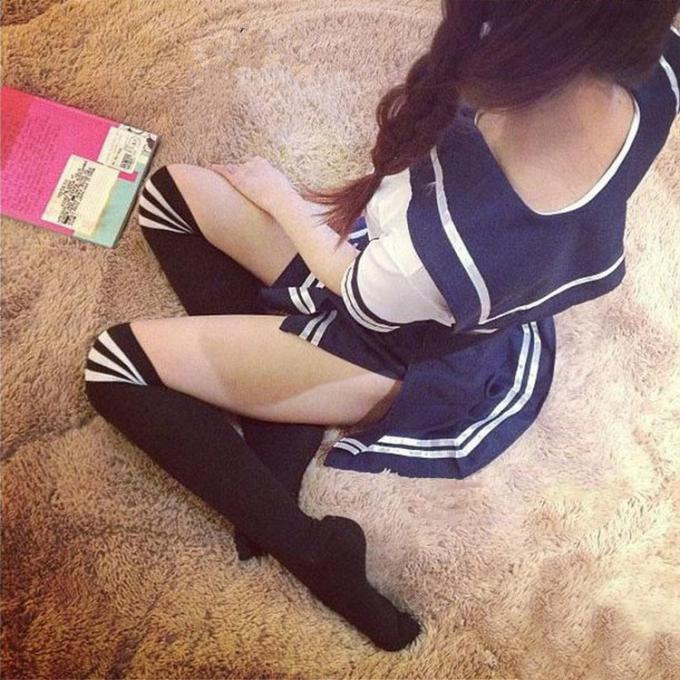 El ′ europeo y americano s de las mujeres uniforma a la colegiala de Cosplay uniforma la lencería sexy partida de la colegiala