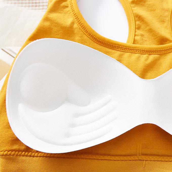 Ropa interior cómoda de la ropa interior del algodón, respirable y desprendible del cojín de goma espuma de los deportes del sujetador