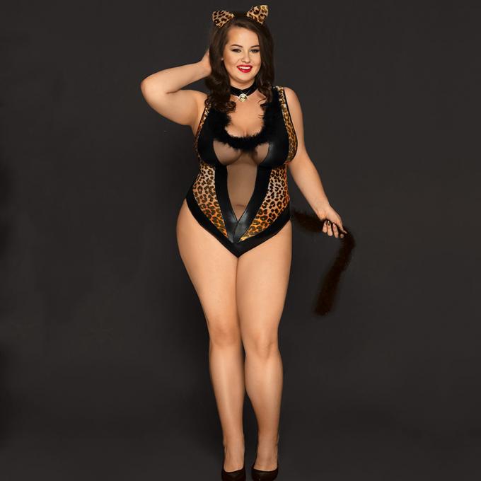 Ropa interior erótica caliente de Cosplay del sexo de Catsuit del látex de las mujeres del tamaño extra grande del ′ s de la ropa interior atractiva del mono