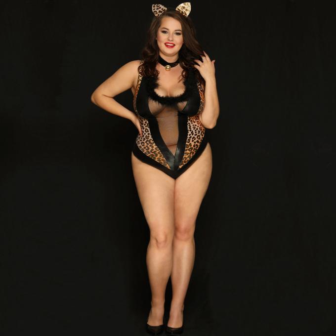 Ropa interior erótica caliente de Cosplay del sexo de Catsuit del látex de las mujeres del tamaño extra grande del ′ s de la ropa interior atractiva del mono