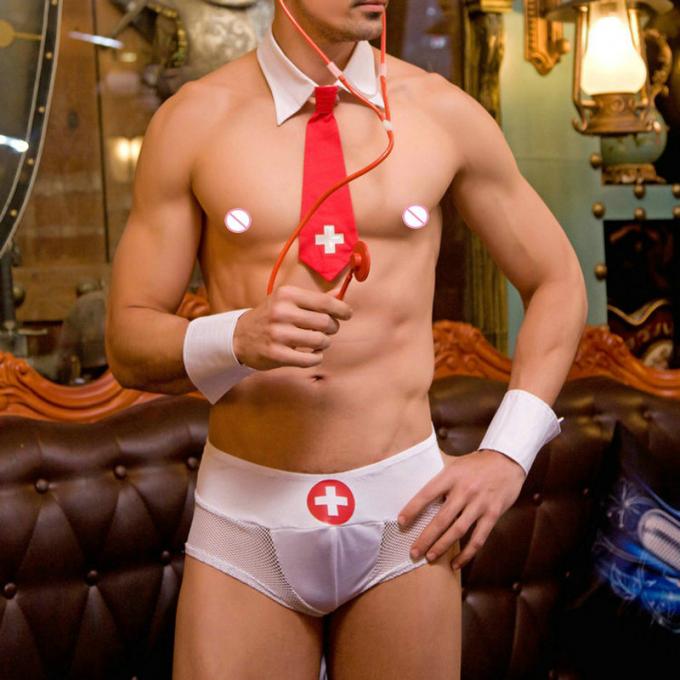 El doctor atractivo Erotic Costumes del amante de los hombres del ′ s de la fantasía atractiva caliente de la ropa interior para el varón con todos los accesorios 9813