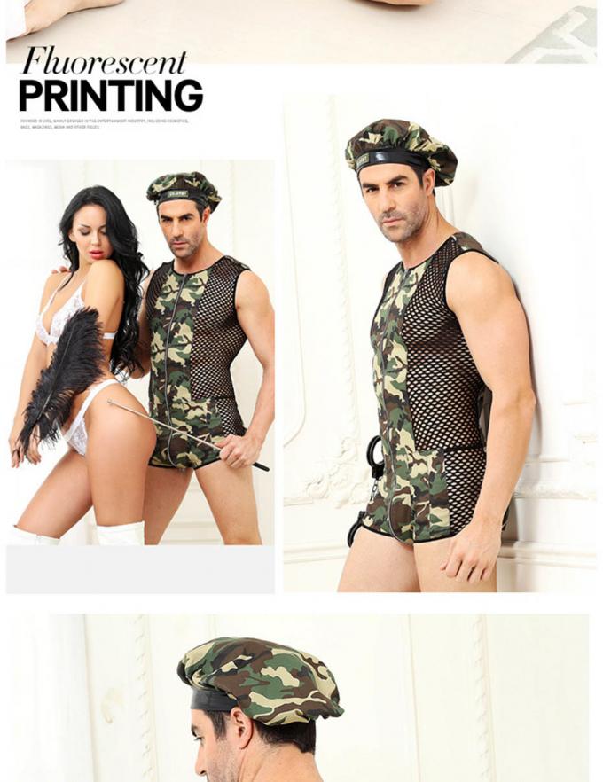 Ropa de noche erótica del ′ s de los hombres de Catsuit de los peluches de Cosplay del mono uniforme atractivo de la ropa interior