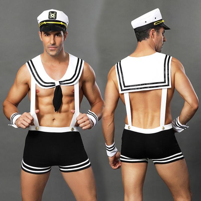 La ropa interior uniforme atractiva de Cosplay de la ropa interior de los hombres de la pornografía fijó los trajes eróticos calientes
