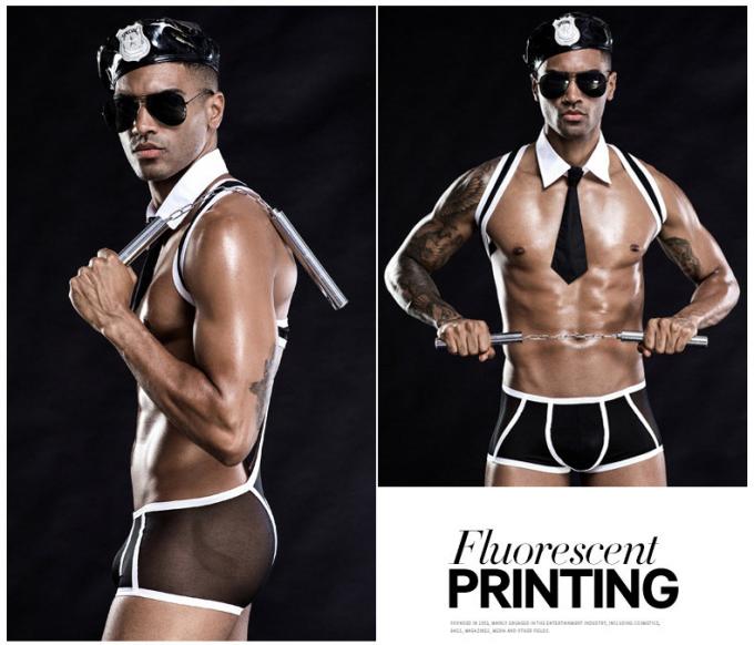 Ropa interior uniforme atractiva del mono de Cosplay del sistema de la ropa interior del ′ s de los hombres