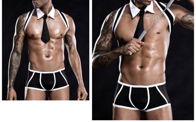Ropa interior uniforme atractiva del mono de Cosplay del sistema de la ropa interior del ′ s de los hombres