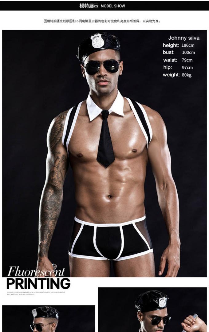 Ropa interior uniforme atractiva del mono de Cosplay del sistema de la ropa interior del ′ s de los hombres
