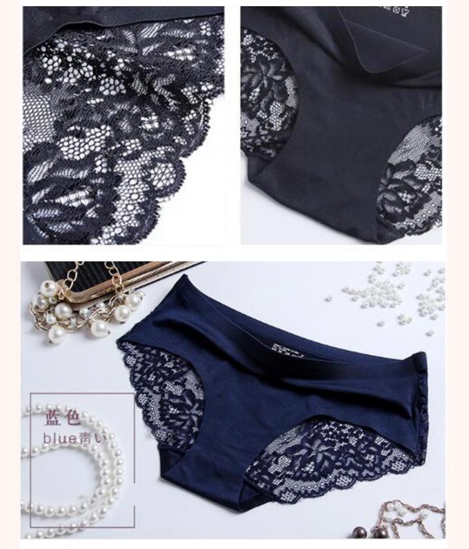 Seda hecha punto inconsútil atractiva del hielo de las bragas de la ropa interior de las señoras del cordón del cáñamo 3