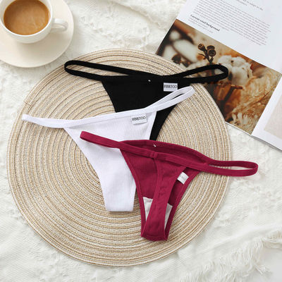 Las prendas íntimas atractivas respirables 50kg 60kg T atractivo del algodón jadean a señora Thongs de las mujeres