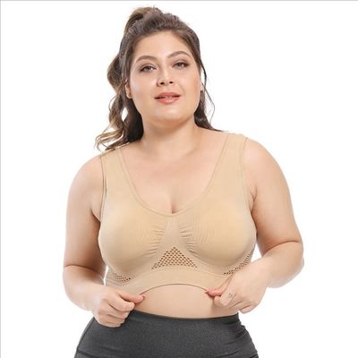 La yoga se divierte la ropa interior grande del cordón del algodón de los sujetadores 44C 44D 3XL 4XL de las señoras