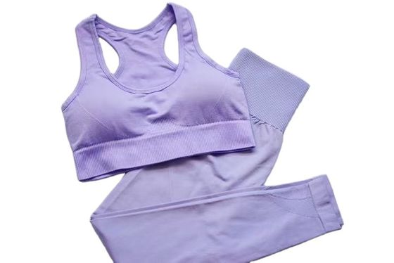 Polainas femeninas de entrenamiento de los sujetadores S M L High Waist Fitness de los deportes del poliéster del traje