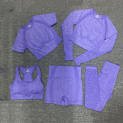 El poliéster de nylon Spandex cosechó la ropa de deportes proveída de costillas desgaste largo del gimnasio del top del entrenamiento de la manga