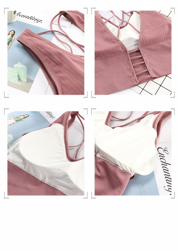 Ropa interior trasera hermosa del cordón del negro de la talla m 50kg 70kg de Xxl del sujetador de los deportes del cordón