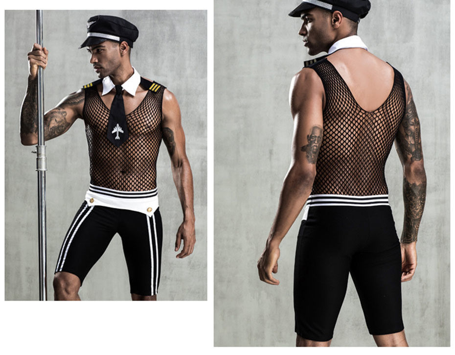 Uniforme militar militar erótico de Cosplay de la ropa interior atractiva de los hombres euro libres del tamaño