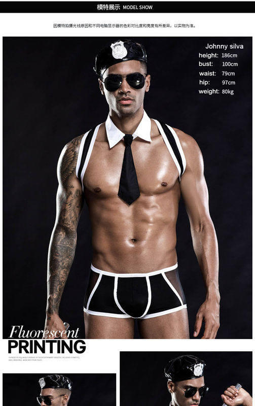 Ropa interior atractiva floral de la policía de Cosplay