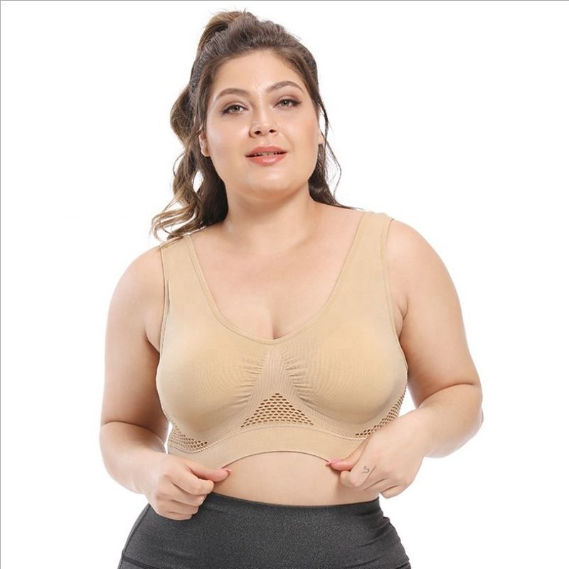 La yoga se divierte la ropa interior grande del cordón del algodón de los sujetadores 44C 44D 3XL 4XL de las señoras