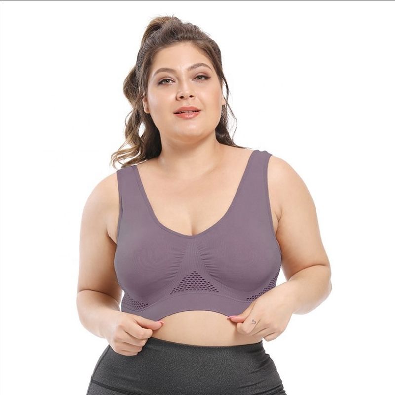 La yoga se divierte la ropa interior grande del cordón del algodón de los sujetadores 44C 44D 3XL 4XL de las señoras
