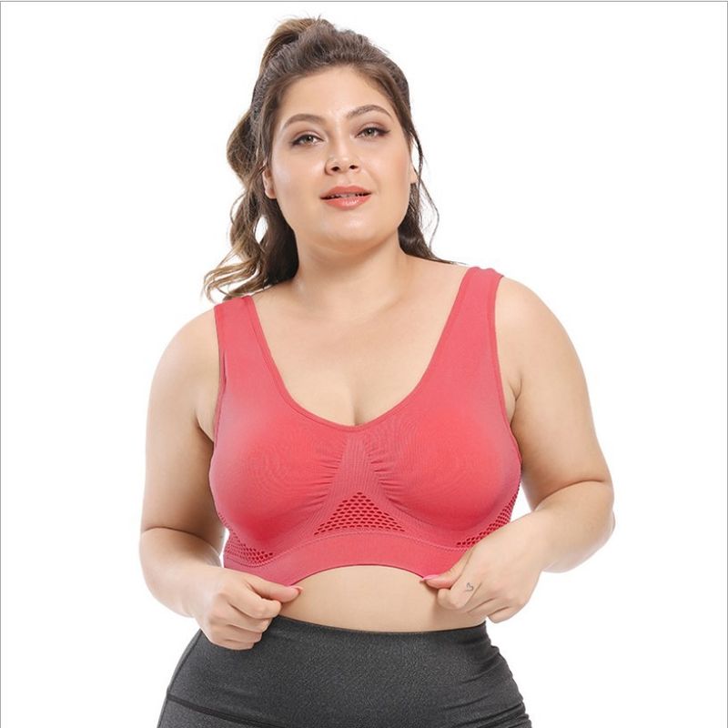 La yoga se divierte la ropa interior grande del cordón del algodón de los sujetadores 44C 44D 3XL 4XL de las señoras
