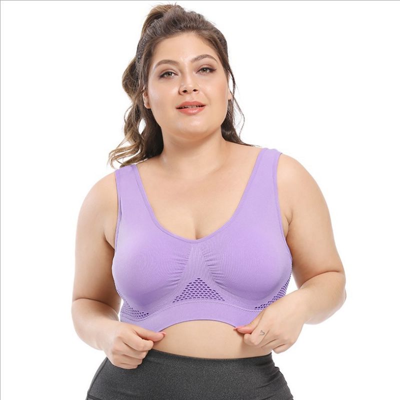 La yoga se divierte la ropa interior grande del cordón del algodón de los sujetadores 44C 44D 3XL 4XL de las señoras