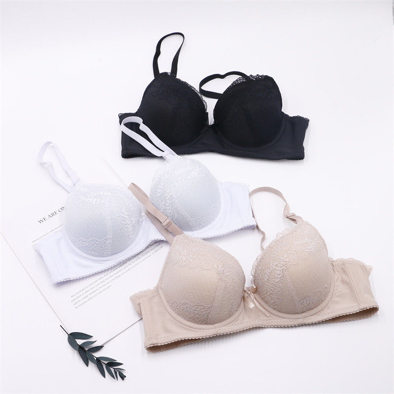 el cordón de 75B 75C empuja hacia arriba las mujeres antibacterianas del sujetador 50kg 60kg de Bralette hechas punto