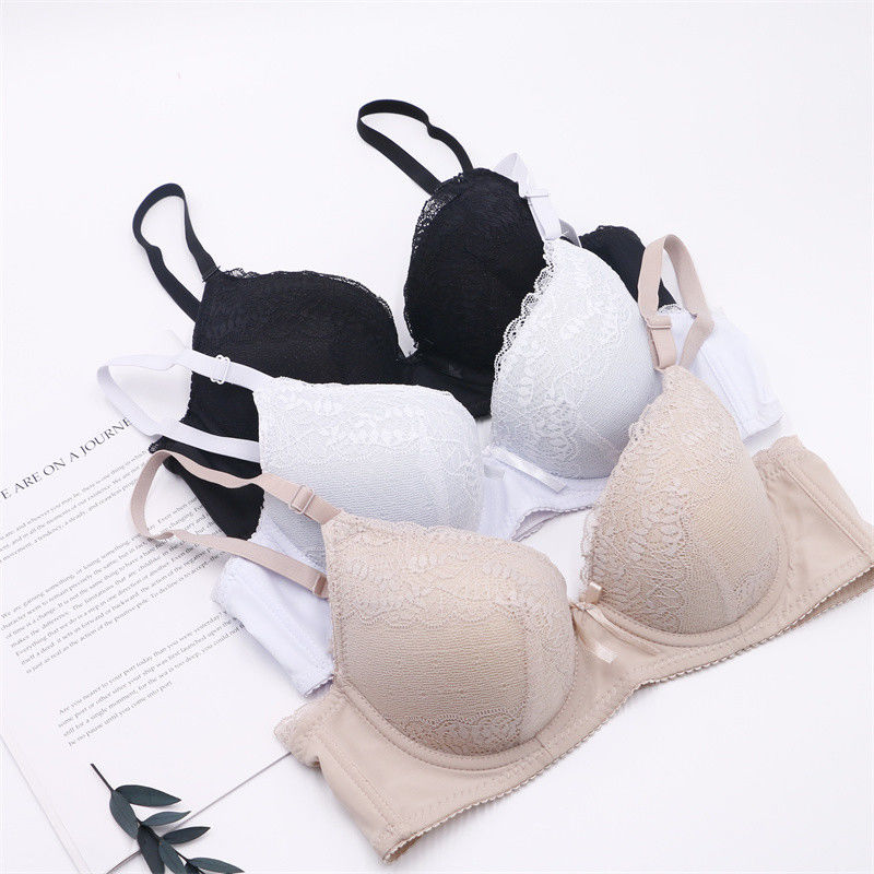 el cordón de 75B 75C empuja hacia arriba las mujeres antibacterianas del sujetador 50kg 60kg de Bralette hechas punto