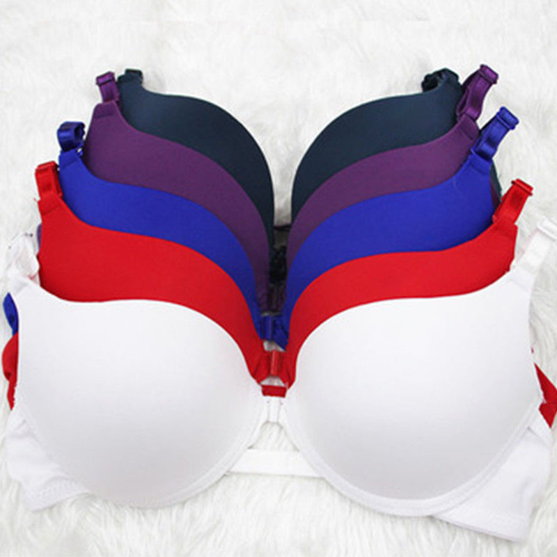 El llano atractivo de nylon de los sujetadores de las mujeres del algodón 32a 38A teñió a Front Closure Bra Full Cup