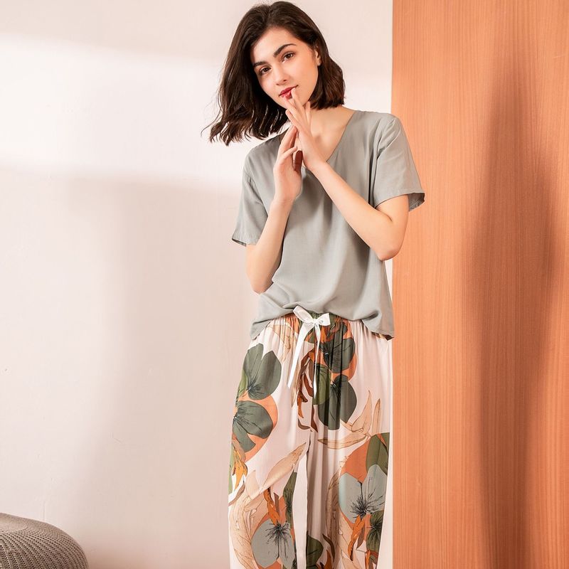 Traje de seda de la noche de la ropa de noche los 62cm XS 2XL de los pijamas de las mujeres 3XL para las señoras