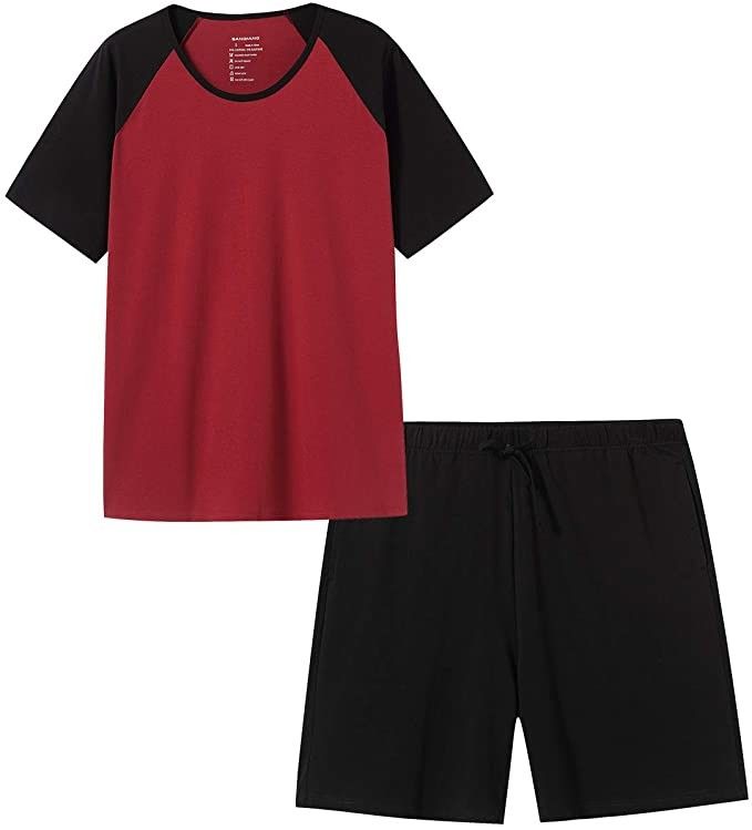 2XL L sistema hecho punto de dos piezas del traje de la noche de los pijamas calientes para hombre de la ropa de noche