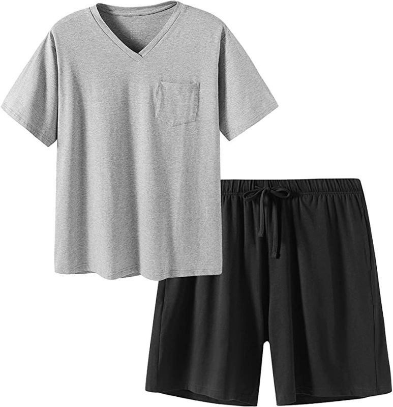 2XL L sistema hecho punto de dos piezas del traje de la noche de los pijamas calientes para hombre de la ropa de noche