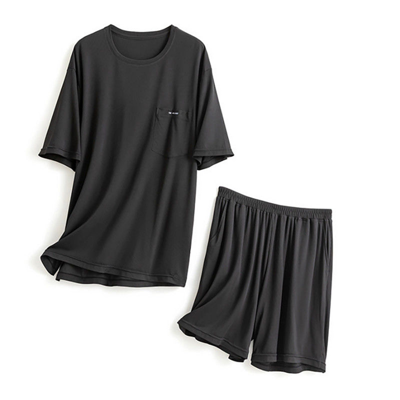 La ropa de noche para hombre de seda de XXL hizo punto el verano azul de Loungewear del traje de la noche del pecho del 114cm
