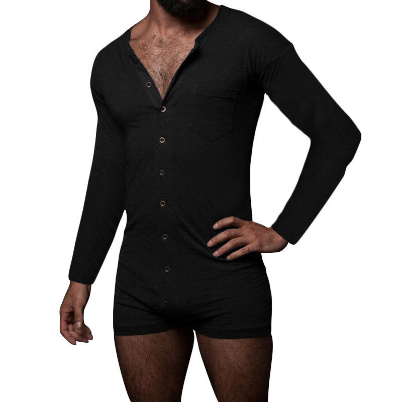 El pijama para hombre atractivo del verano fijó el mono atractivo de Onesie de los hombres sin mangas sólidos
