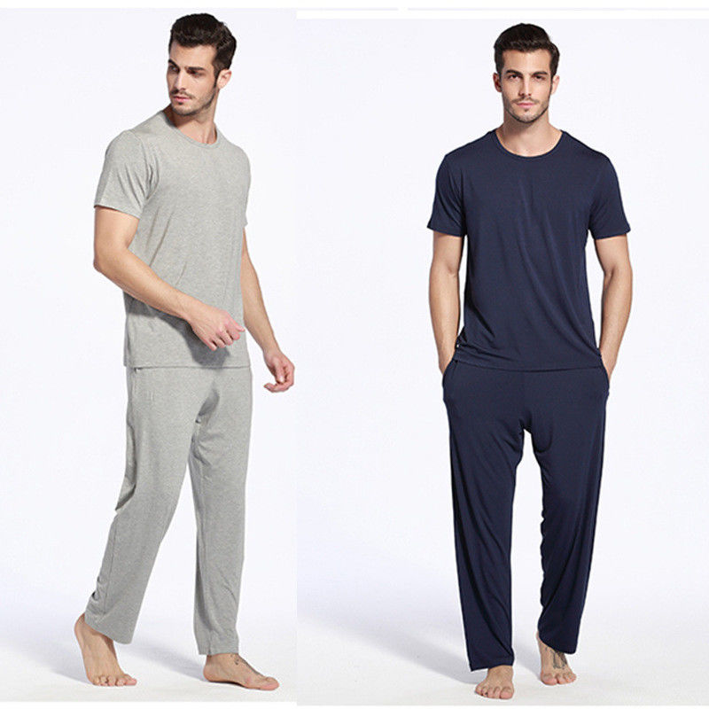 Viscosa de bambú de la ropa de noche de pijama del chándal para hombre caliente para hombre de nylon elástico de los pantalones