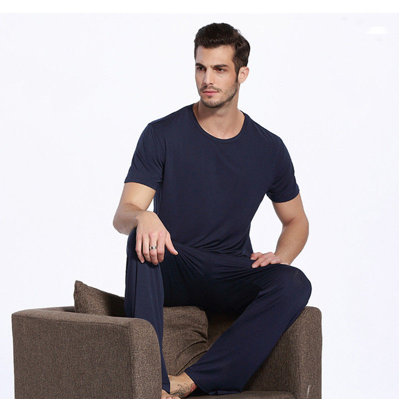 Viscosa de bambú de la ropa de noche de pijama del chándal para hombre caliente para hombre de nylon elástico de los pantalones