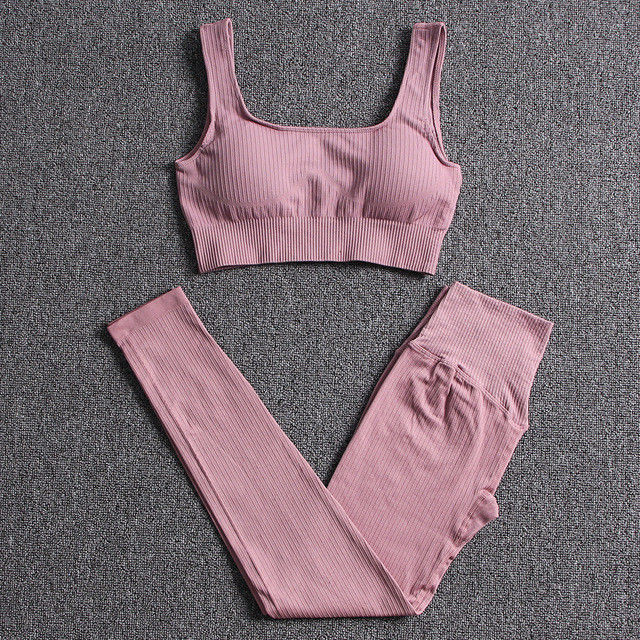 Ropa inconsútil de la aptitud del PCS del traje 3 de la yoga de los deportes de Spandex de los sujetadores del gimnasio femenino de la cintura alta