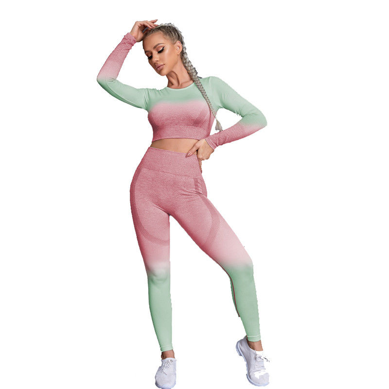 Polainas de nylon del deporte del poliéster del top de la cosecha del teñido anudado S M L Longline Sports Bra