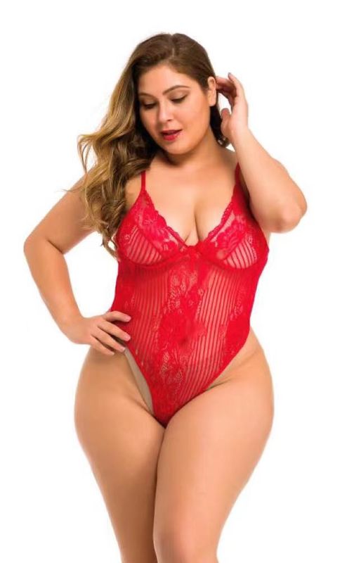 Tentación sin mangas más el poliéster blanco 95 del cordón L-5XL de la ropa interior de la muñeca