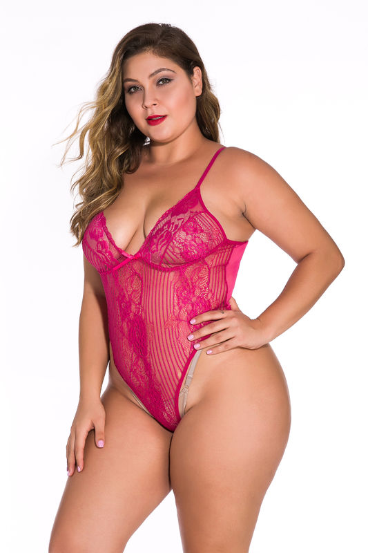 Tentación sin mangas más el poliéster blanco 95 del cordón L-5XL de la ropa interior de la muñeca
